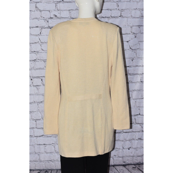 ST. JOHN EVENING KNIT EMBELLISHED LONG SLEEVE CARDIGAN SWEATER SIZE 8 - Picture 3 of 6